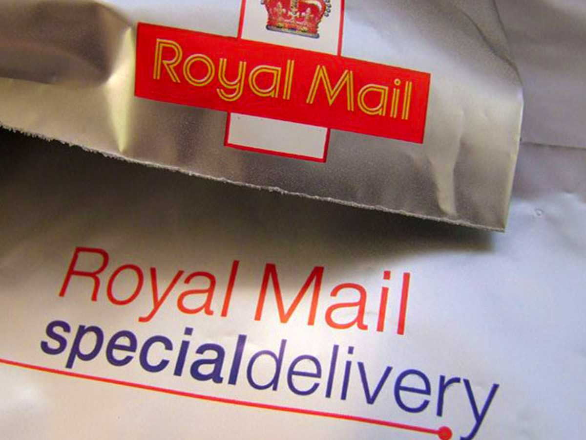 Royal Mail special delivery envelopes